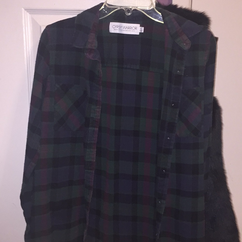 Gypsy Warrior green/purple/black flannel